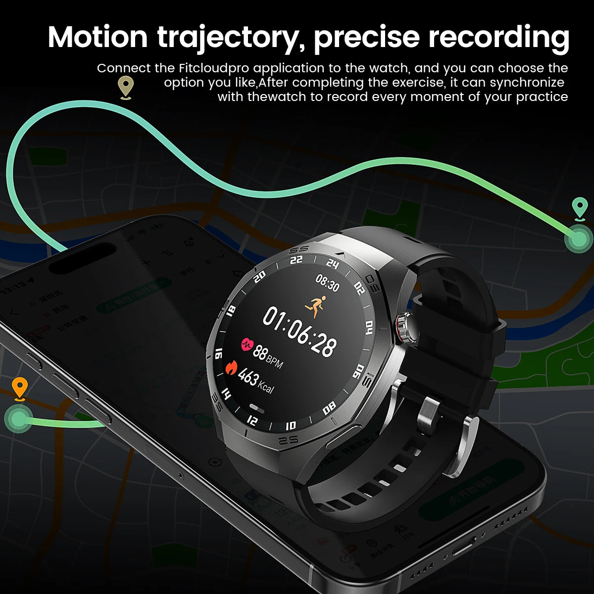 Đồng Hồ Thông Minh AMOLED 2025 GPS Chống Nước Men - Daisan Mart