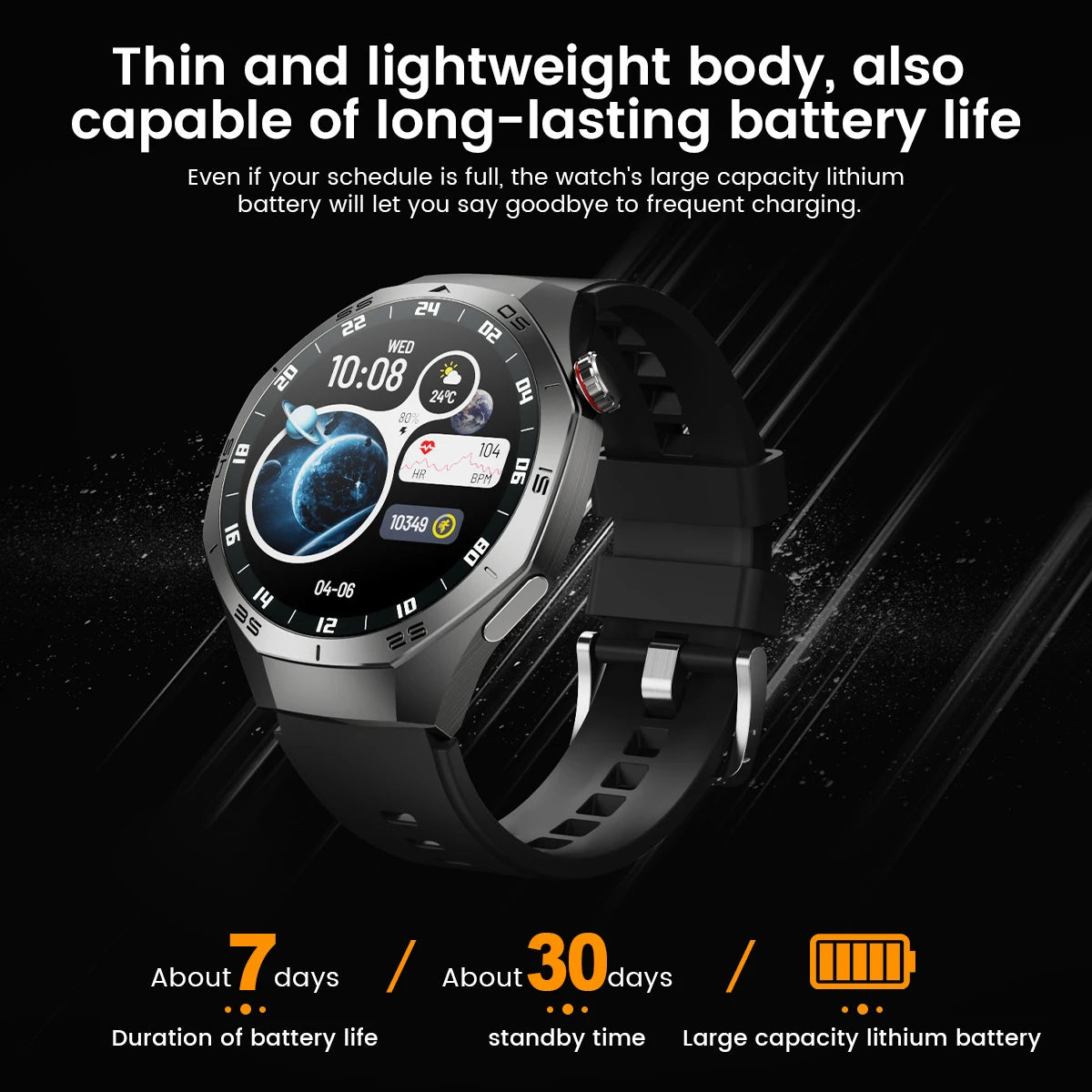 Đồng Hồ Thông Minh AMOLED 2025 GPS Chống Nước Men - Daisan Mart