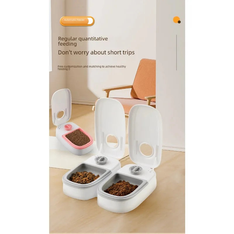 Pet Bowl Smart Timed Cat Feeder Quantitative Wet and Dry Food Single Meal Separation Home Use Automatic Feeding for Dogs & Cats - Daisan Mart