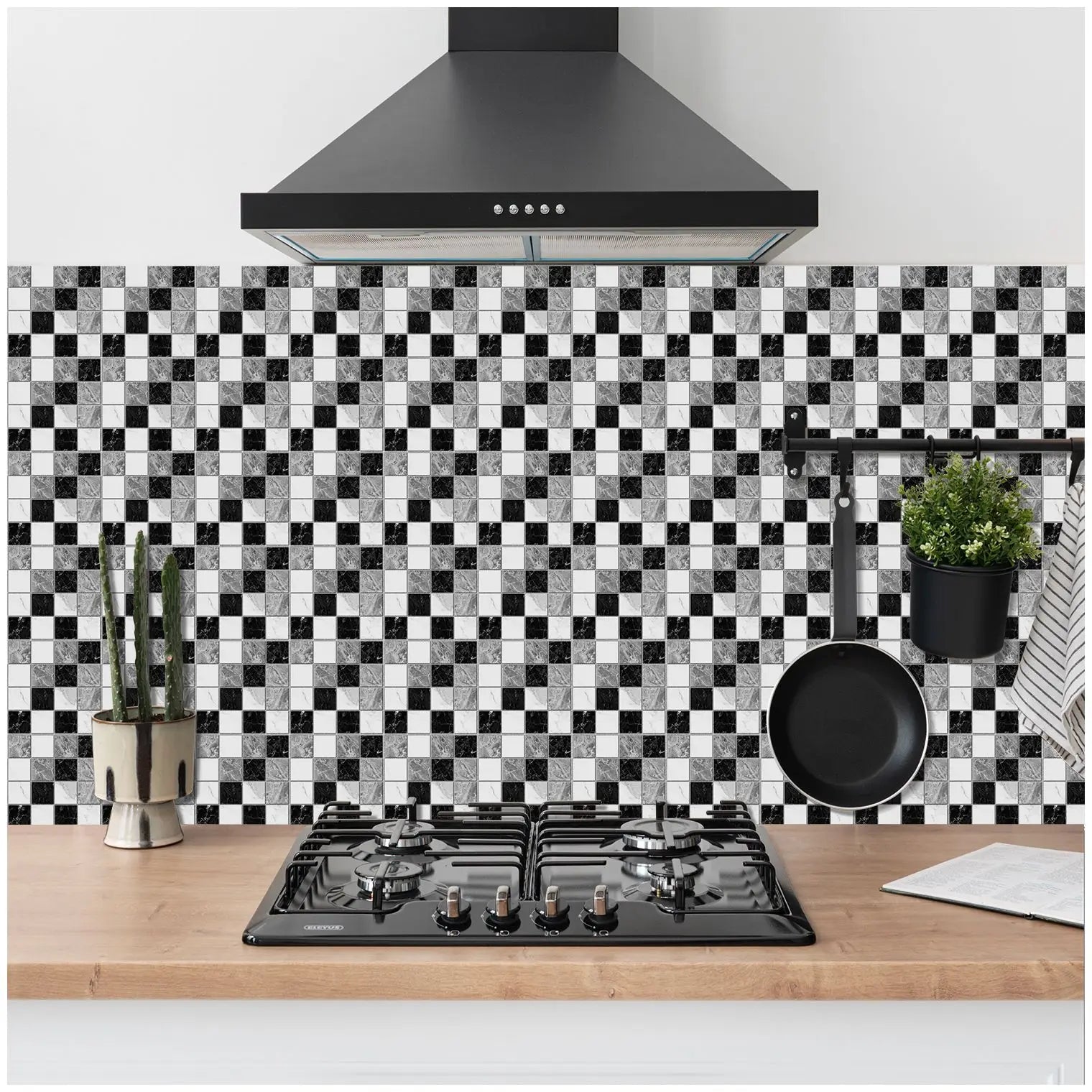 10 Miếng Dán Gạch Mosaic Đá Cẩm Thạch Chống Nước - Daisan Mart