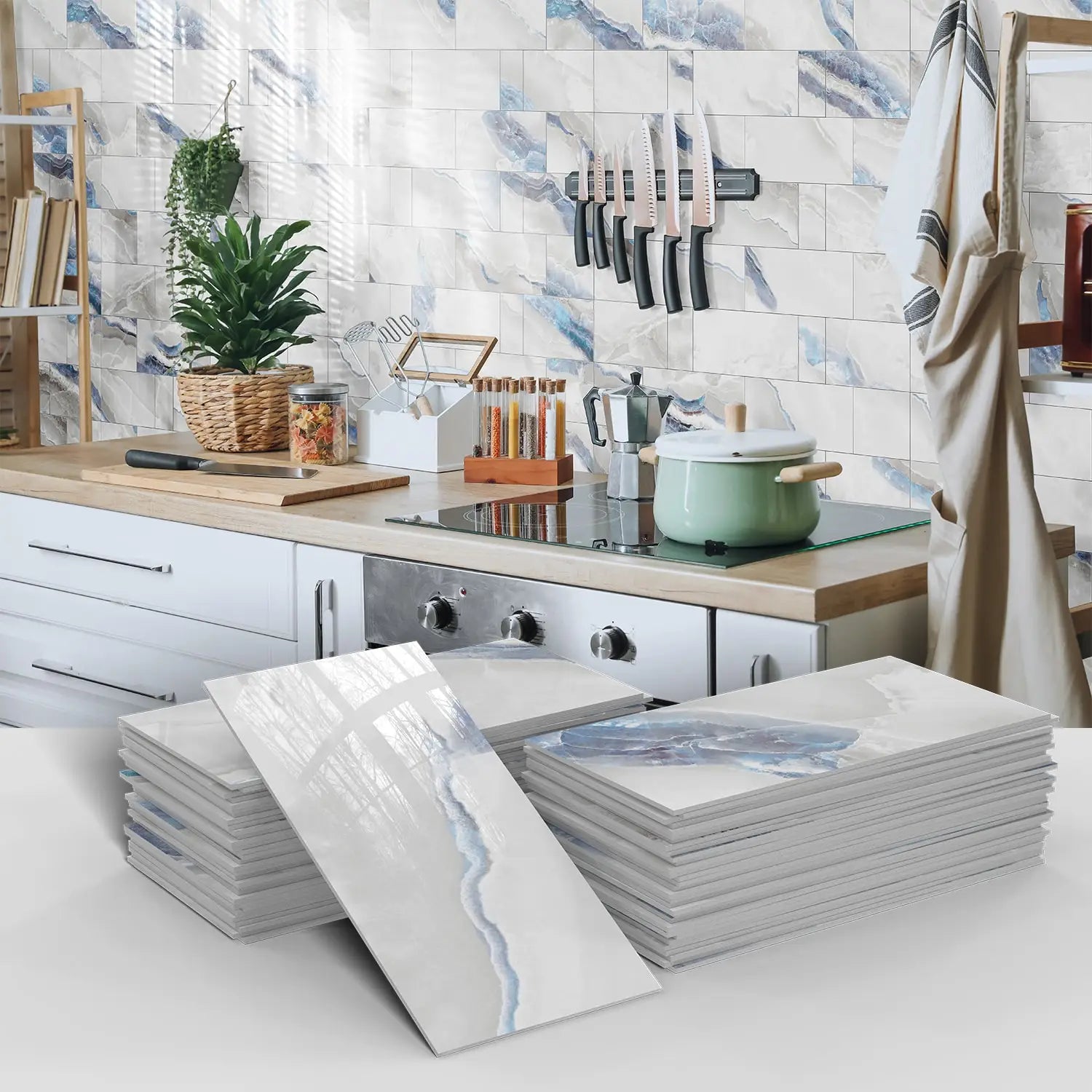 Bộ Decal Gạch Đá 3D Chống Nước - Nhà Bếp & Phòng Tắm - Daisan Mart