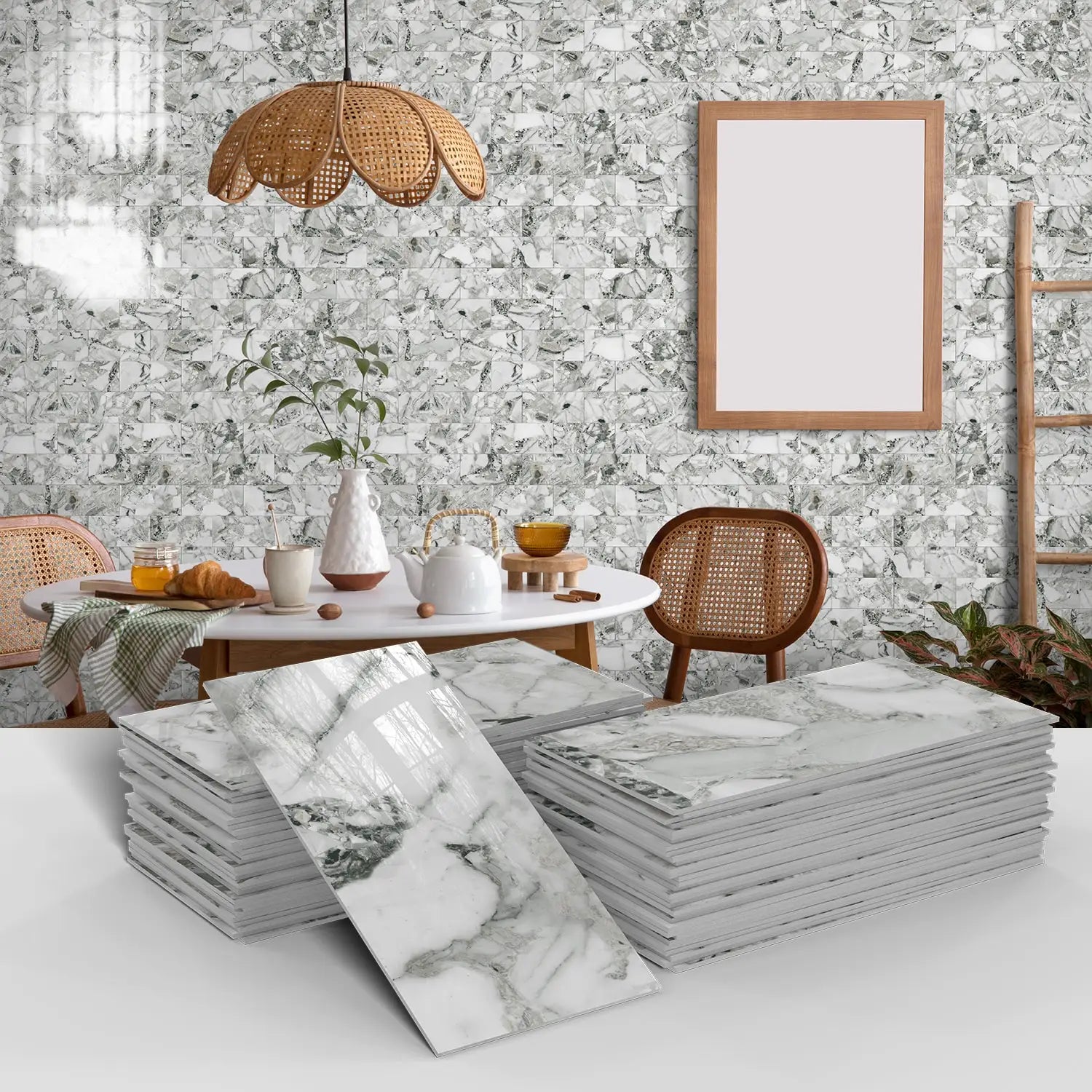 Bộ Decal Gạch Đá 3D Chống Nước - Nhà Bếp & Phòng Tắm - Daisan Mart