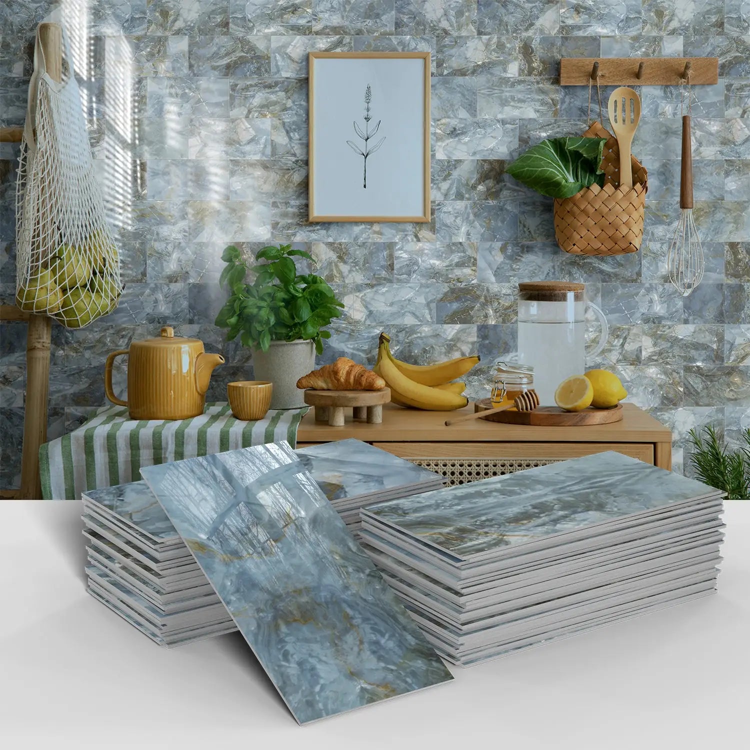 Bộ Decal Gạch Đá 3D Chống Nước - Nhà Bếp & Phòng Tắm - Daisan Mart