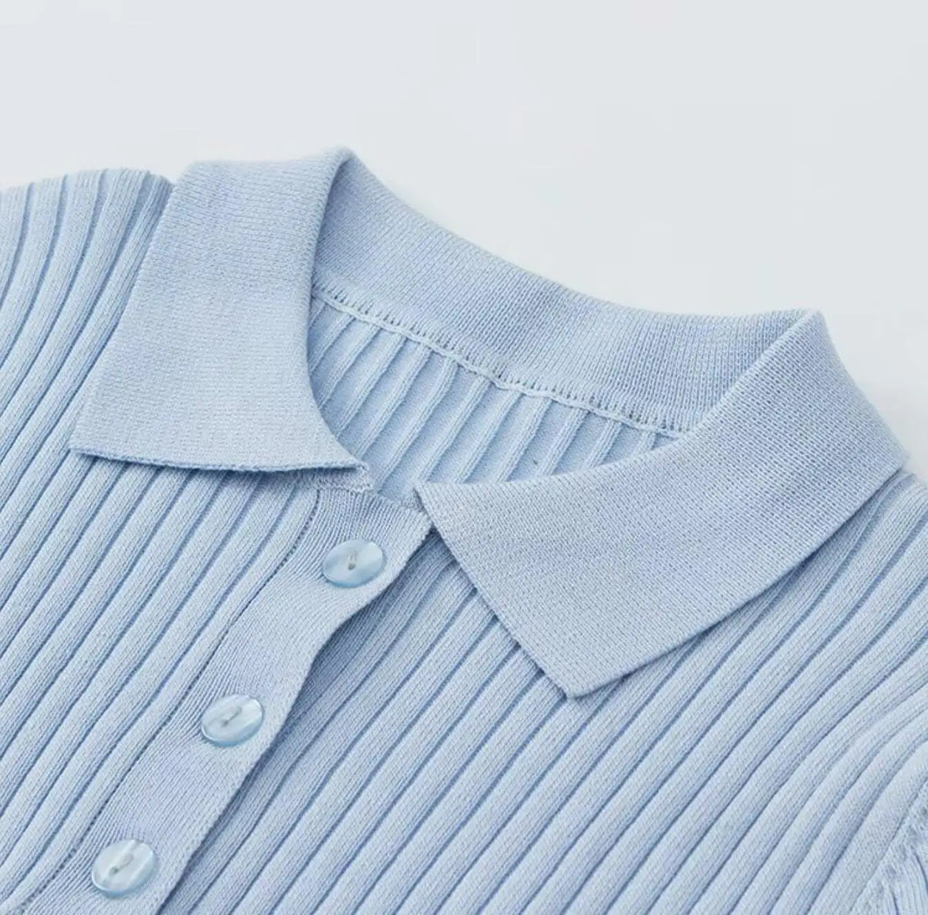 夏季性感POLO領羅紋針織短袖連身衣女式短款連身褲修身連身褲緊身連身褲