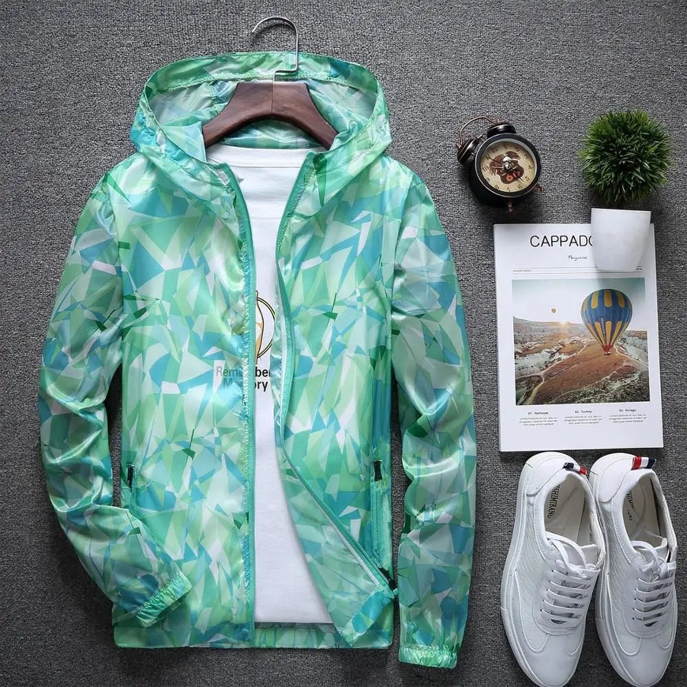 Áo Mưa Unisex Rằn Ri Chống Gió, Chống Tia UV, Dã Ngoại - Daisan Mart