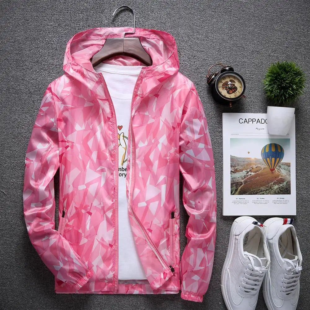 Áo Mưa Unisex Rằn Ri Chống Gió, Chống Tia UV, Dã Ngoại - Daisan Mart