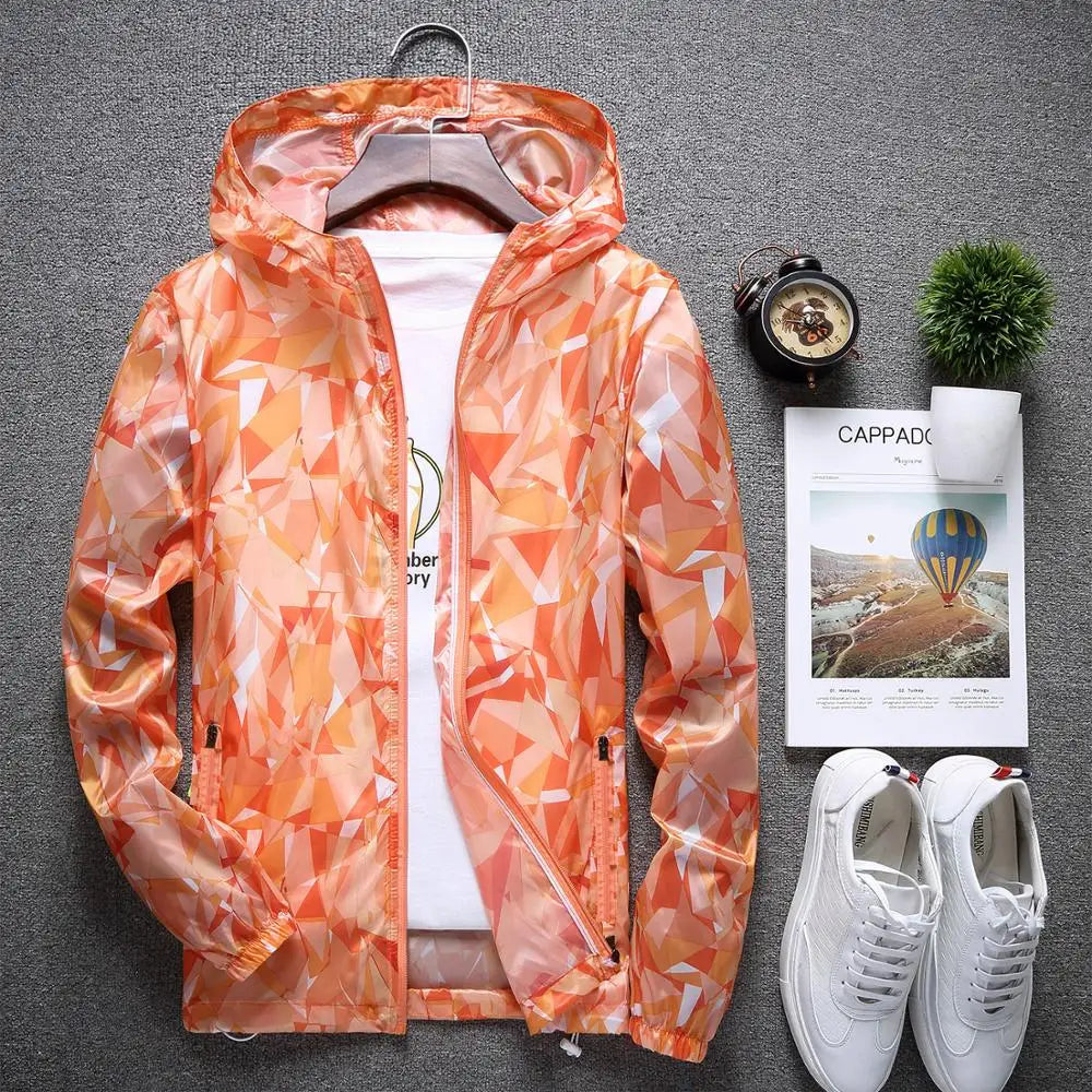 Áo Mưa Unisex Rằn Ri Chống Gió, Chống Tia UV, Dã Ngoại - Daisan Mart