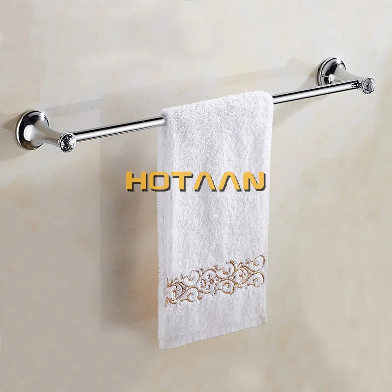 Stainless Steel Chrome Plated Bathroom Hardware Set Towel Rack Toilet Paper Holder Towel Bar Hook Bathroom Accessories Set - Daisan Mart