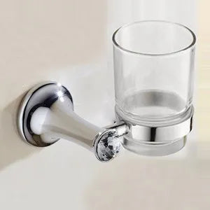 Stainless Steel Chrome Plated Bathroom Hardware Set Towel Rack Toilet Paper Holder Towel Bar Hook Bathroom Accessories Set - Daisan Mart