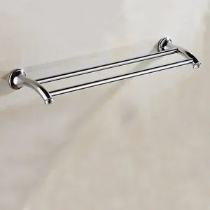 Stainless Steel Chrome Plated Bathroom Hardware Set Towel Rack Toilet Paper Holder Towel Bar Hook Bathroom Accessories Set - Daisan Mart