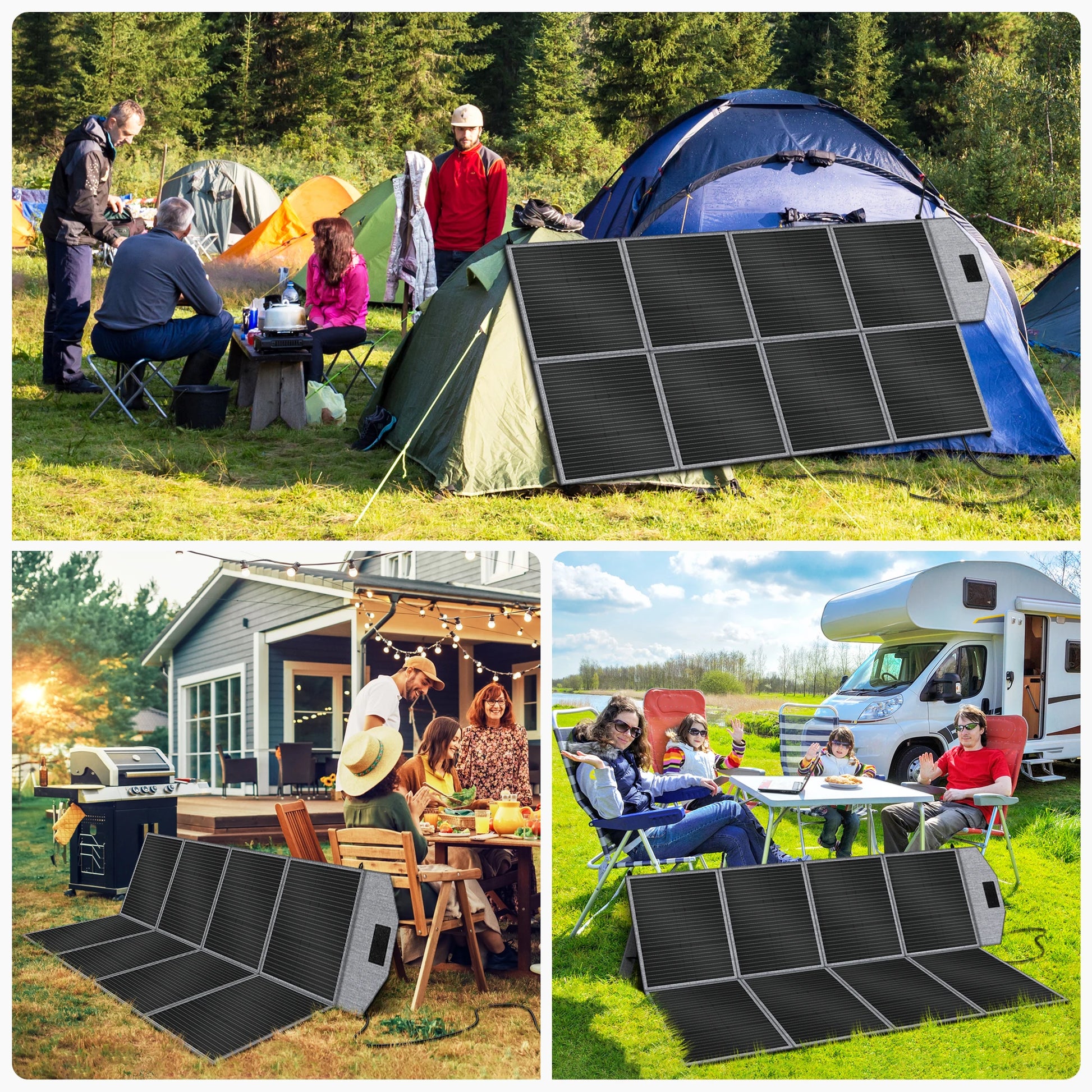 CTOLITY 400W Portable Solar Panel SP400 41V 9.8A Foldable Solar Charger Folding Bag Outdoor Power Supply RV, Camping, Off-Grid - Daisan Mart