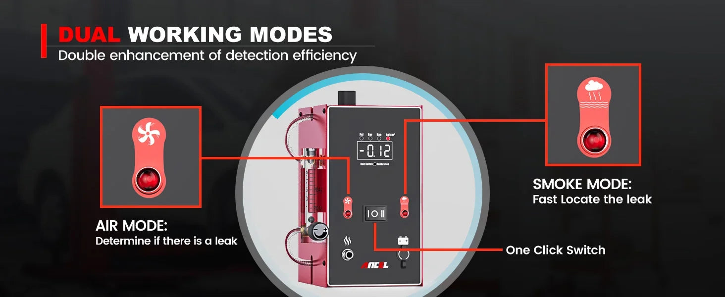 ANCEL L300  Car Smoke Generator with Air Pump Digital Pressure Gauge Smoke Machine EVAP Vacuum Fuel Pipe Oil Leak Detector - Daisan Mart