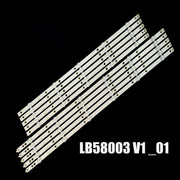 Dải đèn LED trắng, song song trên nền đen, mã LB58003 V1_01.