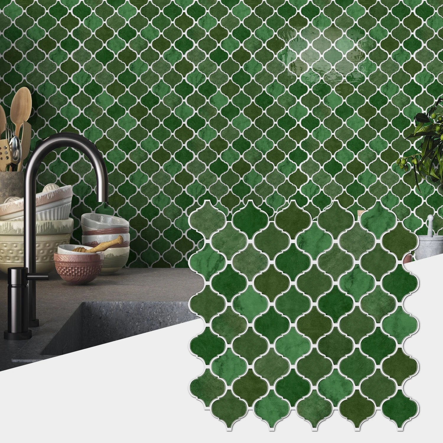 Nhãn dán gạch vân đá xám chống nước tự dán DIY - Daisan Mart