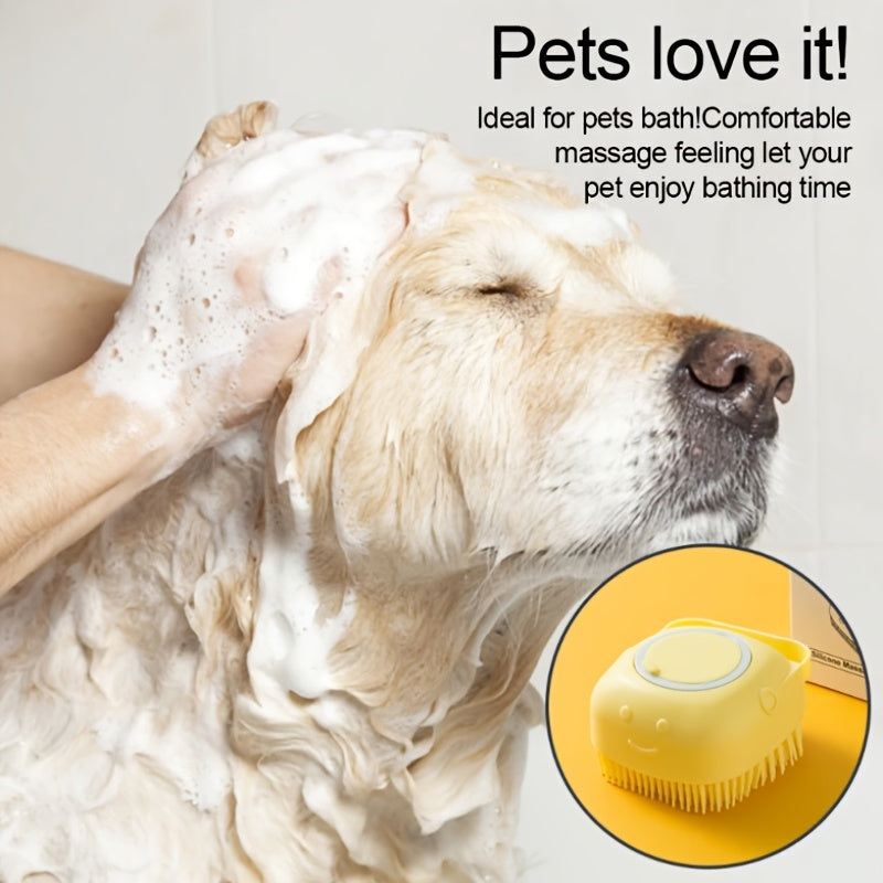 Bàn Chải Tắm Massage Chó Lông Mềm Đầu Tháo Rời - Daisan Mart