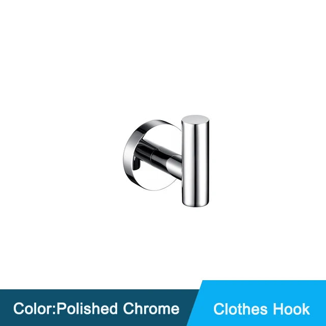 Black Wall-mounted Black Stainless Steel Towel Rack Set Towel Bar Toilet Paper Holder Robe Towel Hooks Bathroom  Accessories Kit - Daisan Mart