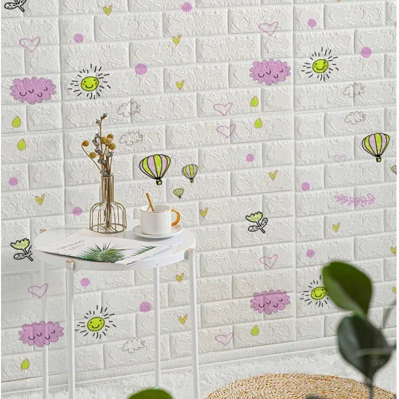 Giấy Dán Tường 3D Gạch Cổ Điển Chống Thấm 70cm - Daisan Mart