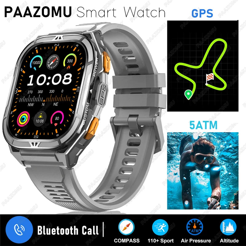Đồng Hồ Thông Minh Nam 2025 GPS 1.96 AMOLED 5ATM - Daisan Mart