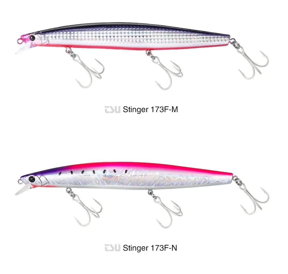 TSURINOYA Shore Fishing STINGER 173F Floating Minnow Silm Fishing Lure 173mm 37.5g Saltwater Hard Plastics Big Game Hard Bait