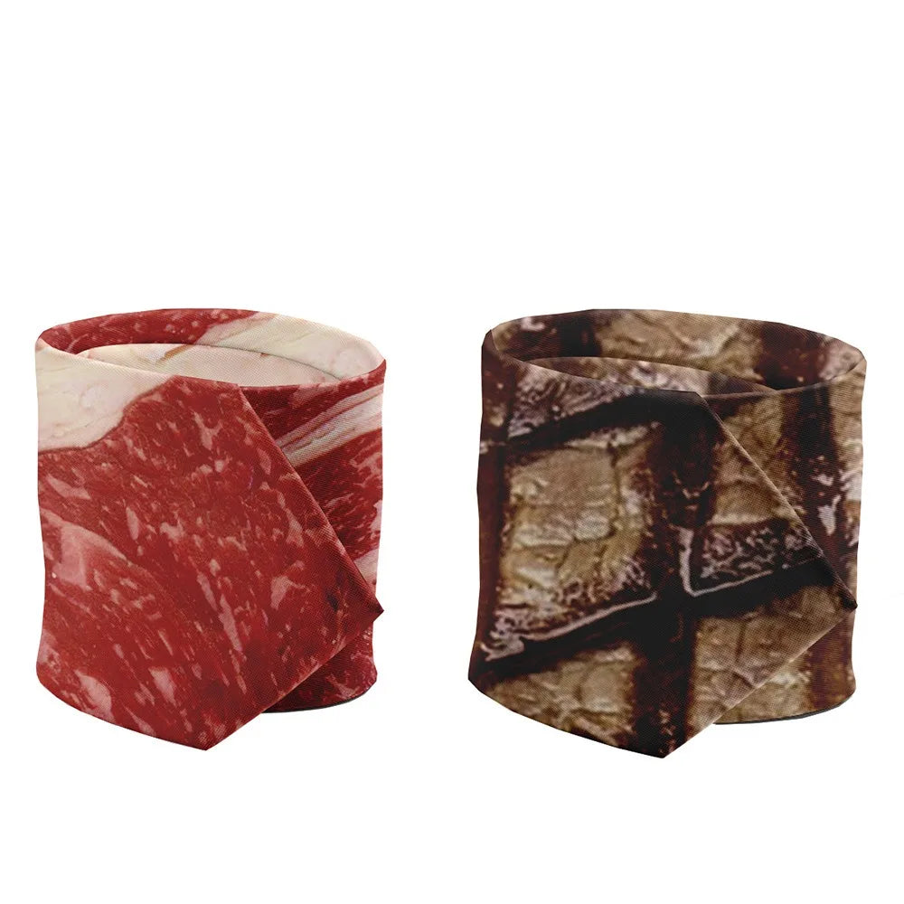 獨特的燒烤圖案男士領帶，8厘米