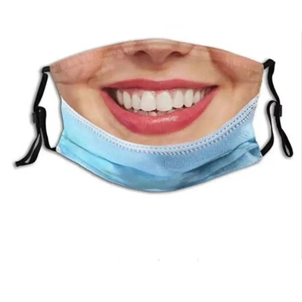 Facial Expression 3D Three-dimensional Mask Personality Breathable Funny Printed Mask Creative Printed Party Cosplay Mask Warmer - Daisan Mart