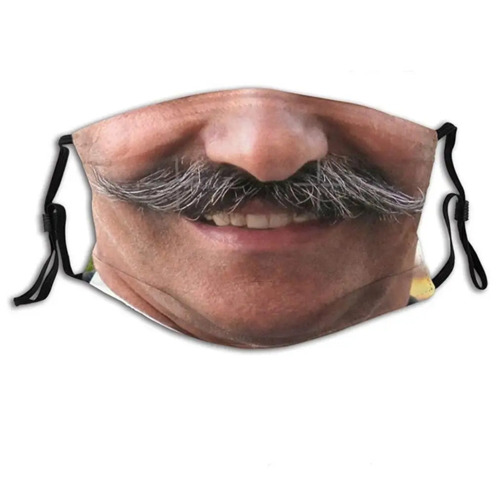 Facial Expression 3D Three-dimensional Mask Personality Breathable Funny Printed Mask Creative Printed Party Cosplay Mask Warmer - Daisan Mart