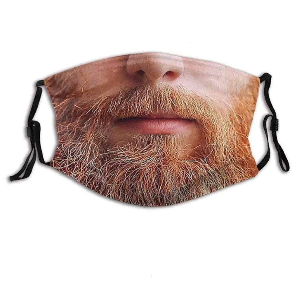 Facial Expression 3D Three-dimensional Mask Personality Breathable Funny Printed Mask Creative Printed Party Cosplay Mask Warmer - Daisan Mart