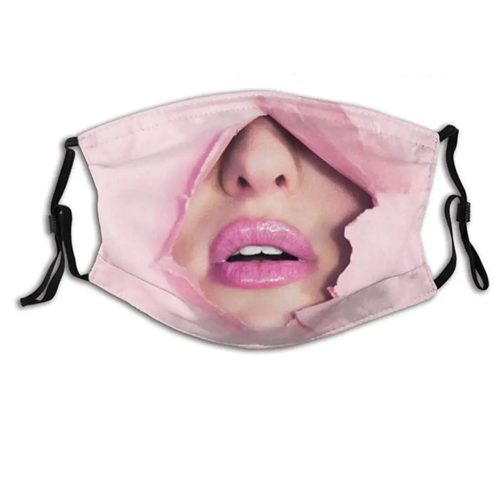 Facial Expression 3D Three-dimensional Mask Personality Breathable Funny Printed Mask Creative Printed Party Cosplay Mask Warmer - Daisan Mart