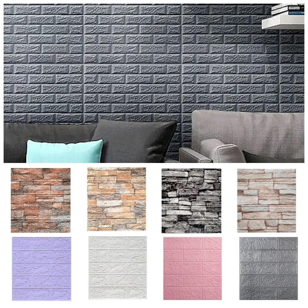 Miếng Dán Tường Giả Gạch 3D Chống Nước Tự Dán - Daisan Mart