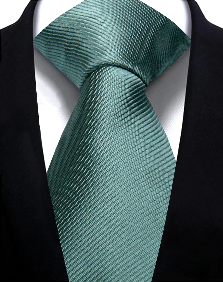 7.5公分藍灰色格子男士領帶，適合優雅派對