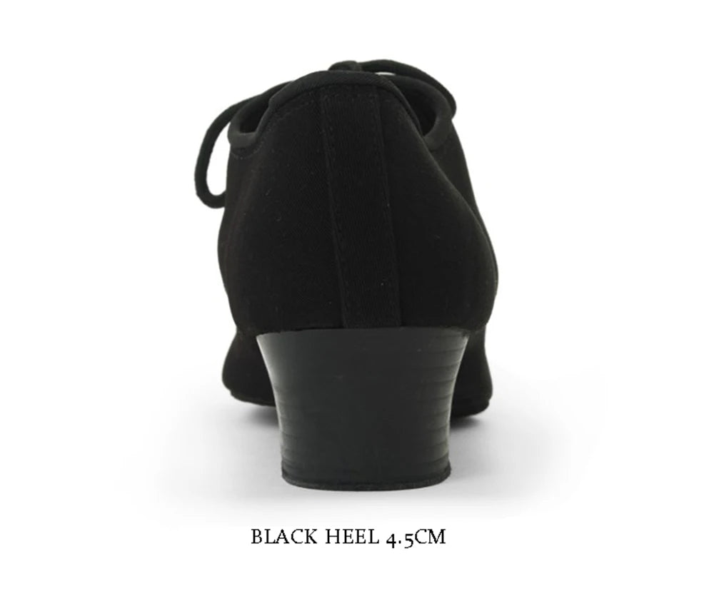 Giày Khiêu Vũ Latin Nam Vải Canvas Đế Mềm 4.5cm