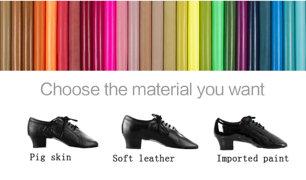 Giày Khiêu Vũ Latin Nam Vải Canvas Đế Mềm 4.5cm