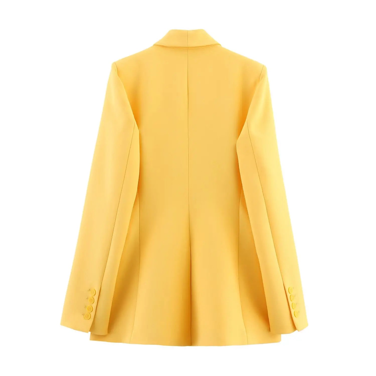 Office Lady Suits Two Piece Pant Set Turn-Down Collar Long Sleeve Double-Breasted Blazers+Mid Waist Zipper Flared Pants - Daisan Mart