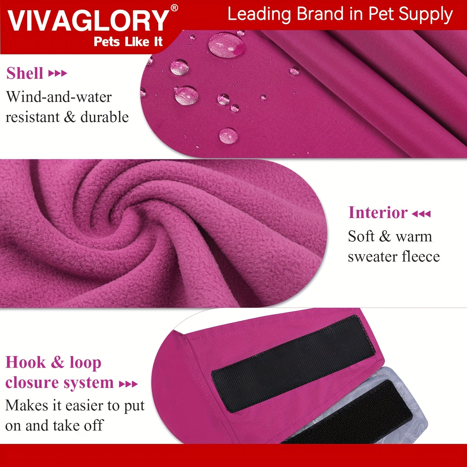 Áo Khoác Chó 3in1 VIVAGLORY Lót Lông Ấm, Có Phản Quang