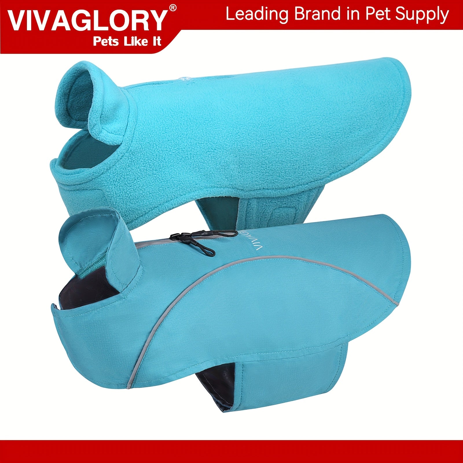Áo Khoác Chó 3in1 VIVAGLORY Lót Lông Ấm, Có Phản Quang