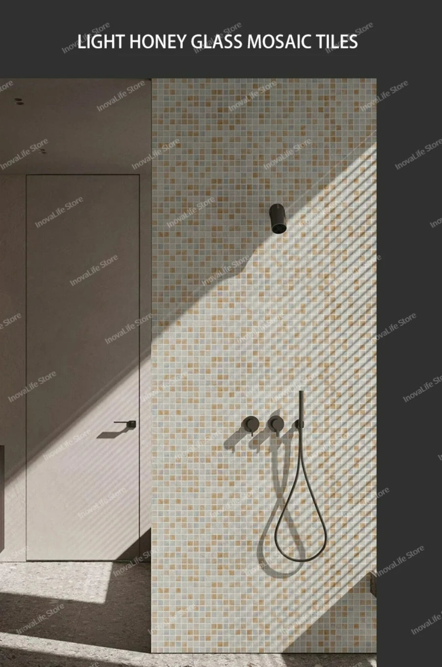 Gạch Dán Tường 3D Kính Mosaic Chống Thấm Trang Trí - Daisan Mart