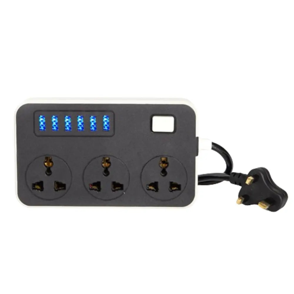 Ổ Cắm Đa Năng 3 Lỗ 6 USB Bảo Vệ 2m Chống Sét