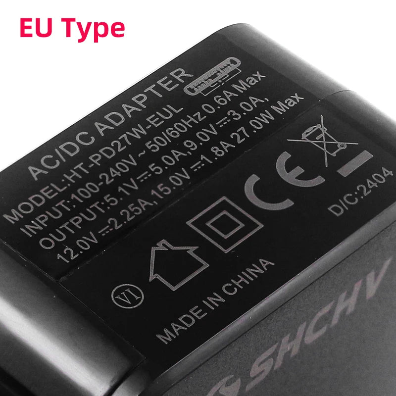 Nguồn USB-C 27W cho Raspberry Pi 5 - Hỗ trợ PD, 5A