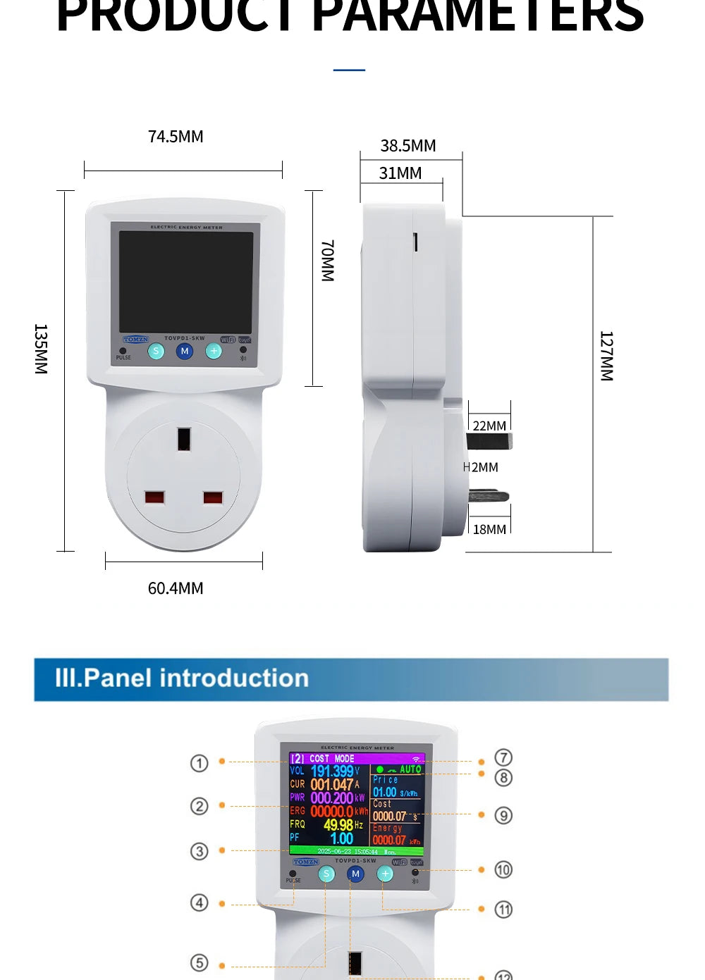 Ổ Cắm Thông Minh TOMZN SKW WiFi Đa Năng 16A Bluetooth - Daisan Mart