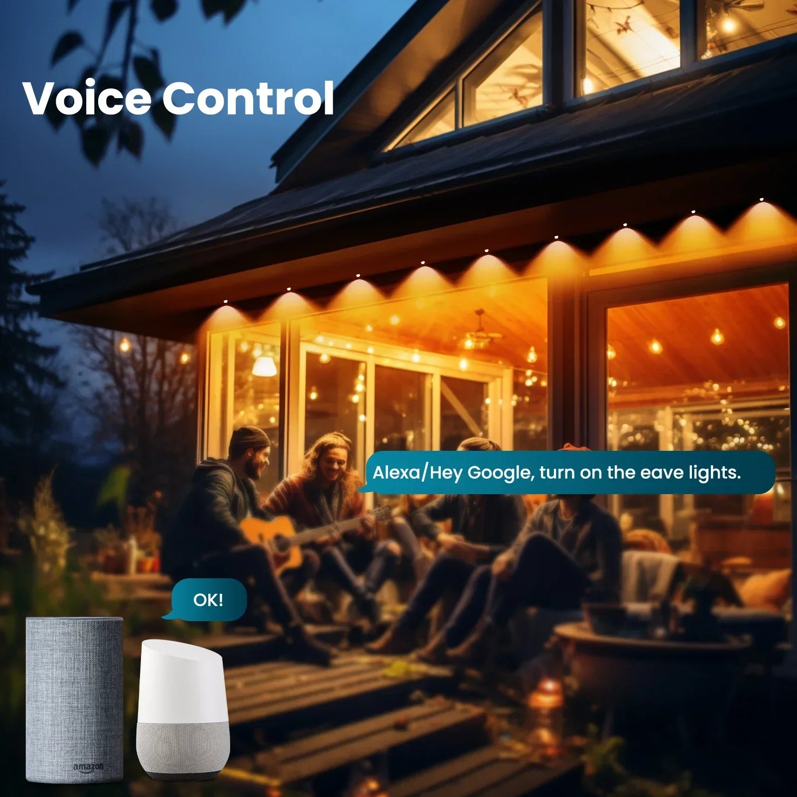 Đèn LED Thông Minh WiFi Ngoài Trời MOES Đổi Màu IP67 - Daisan Mart