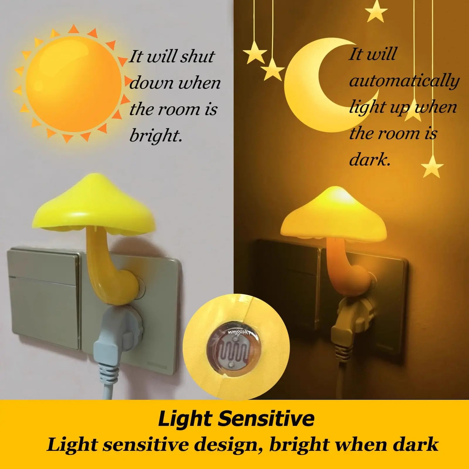 Đèn Ngủ Nấm LED Ấm Áp Cảm Biến Cho Phòng Ngủ Trẻ - Daisan Mart