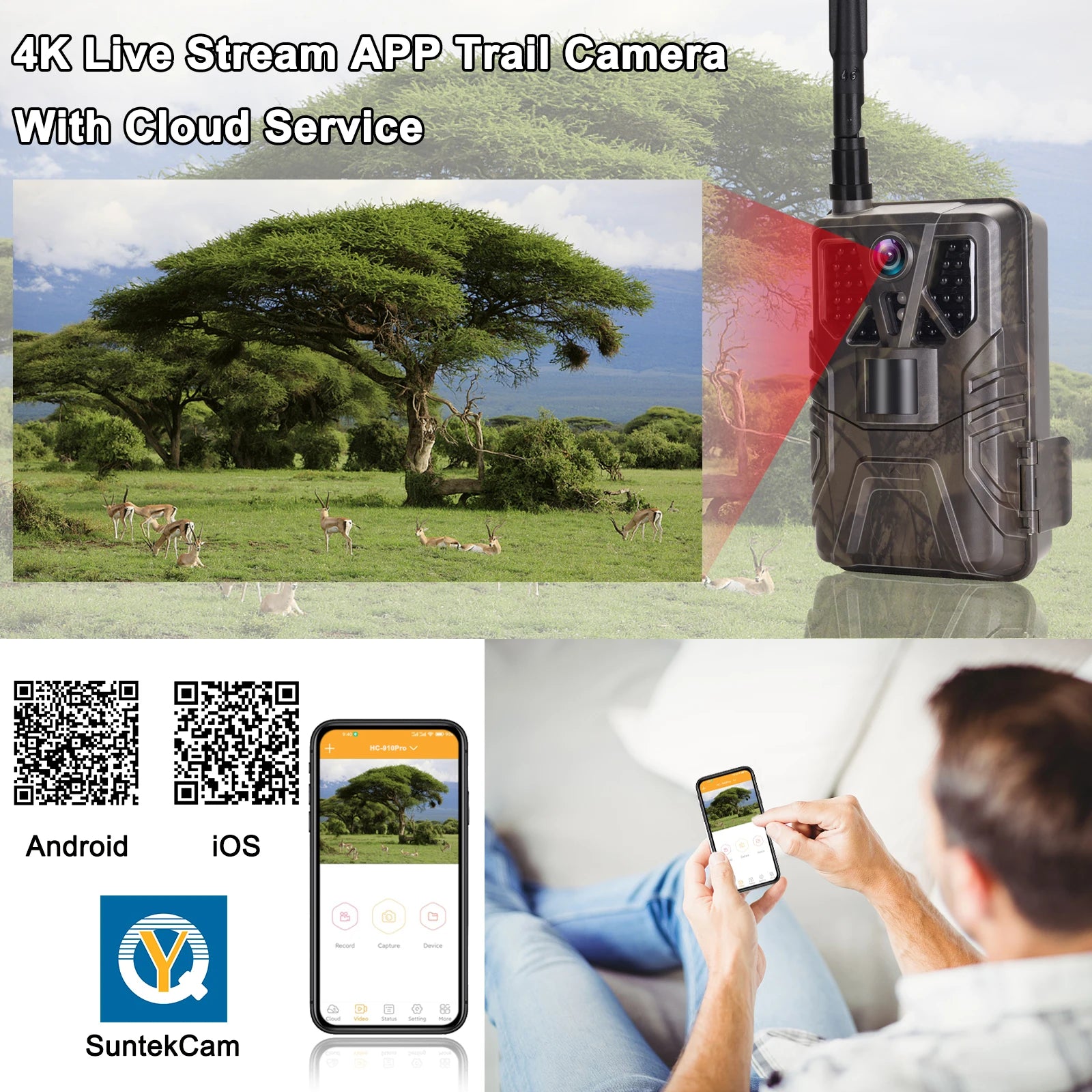 Máy Ảnh Săn Bắn Đêm HC910PRO - Stream 4K 30MP 30fps - Daisan Mart