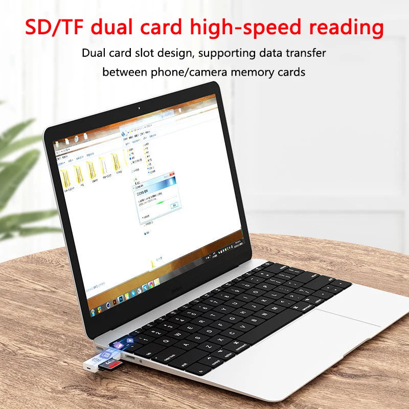 2-in-1 USB 3.0 High Speed ​​Memory Card Reader