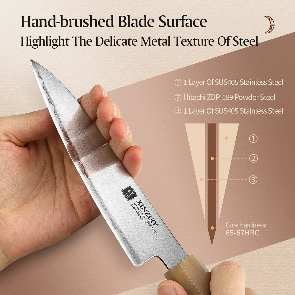 Dao Nhà Bếp XINZUO 5.5 Lưỡi Thép Nhật ZDP189 Cao Cấp - Daisan Mart