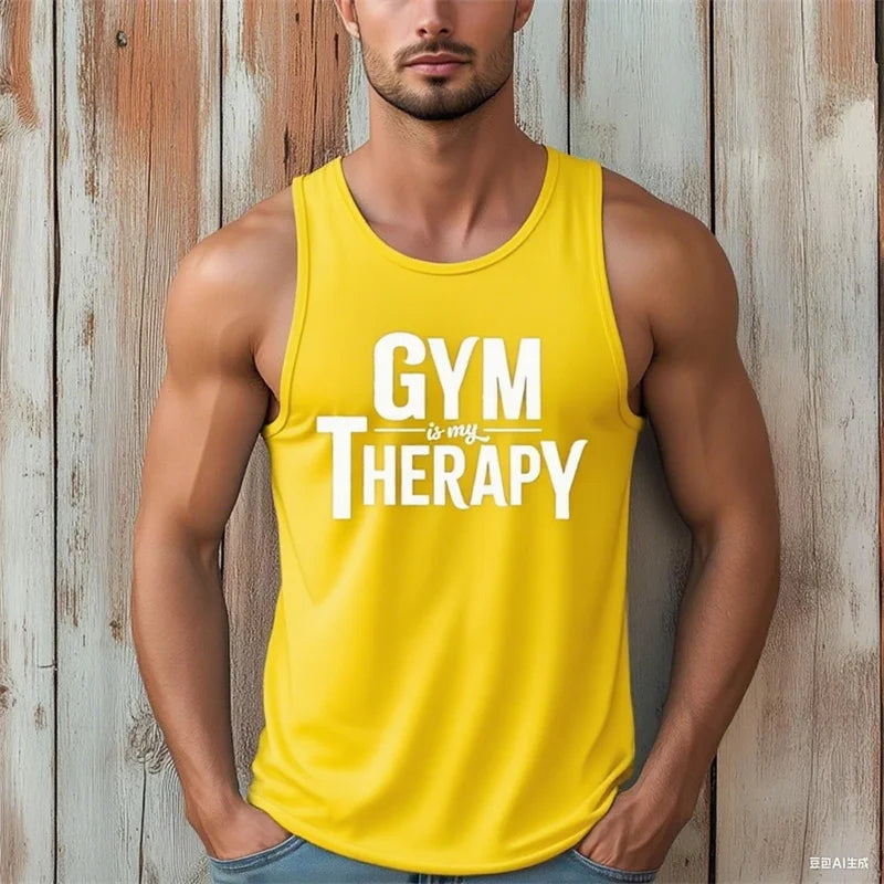 Áo Tank Tập Gym Nam Thoáng Khí In Chữ Thời Trang - Daisan Mart