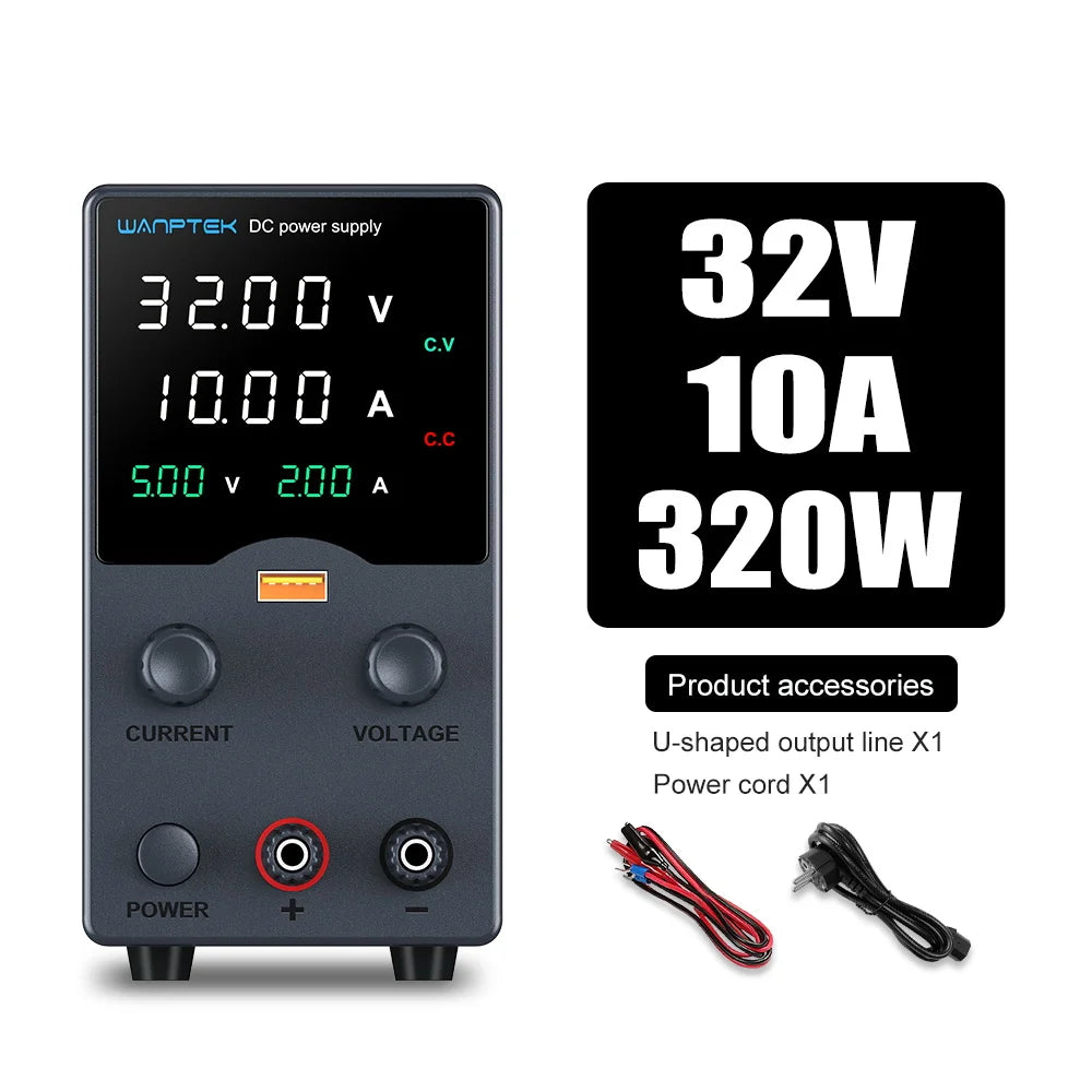 Wanptek DC Power Supply 30V 10A 5A Variable Bench Power Supply Adjustable Lab Power Supply 60V 5A 120V 3A  Voltage Regulator - Daisan Mart