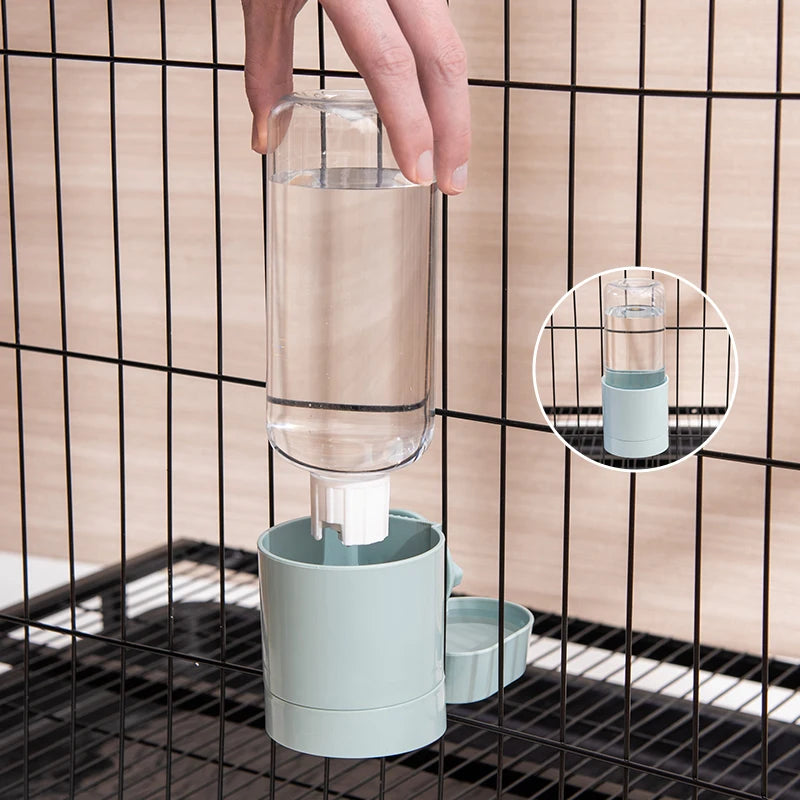 Automatic Pet Feeder Cage Hanging Bowl Water Bottle Food Container Dispenser For Puppy Cats Rabbit Birds Pet Feeding Product - Daisan Mart