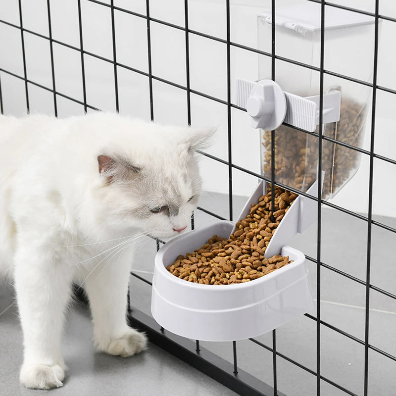 Automatic Pet Feeder Cage Hanging Bowl Water Bottle Food Container Dispenser For Puppy Cats Rabbit Birds Pet Feeding Product - Daisan Mart