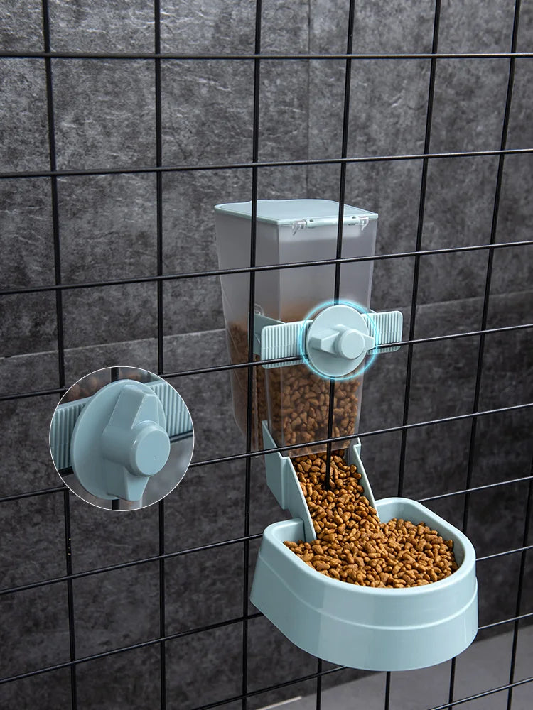 Automatic Pet Feeder Cage Hanging Bowl Water Bottle Food Container Dispenser For Puppy Cats Rabbit Birds Pet Feeding Product - Daisan Mart