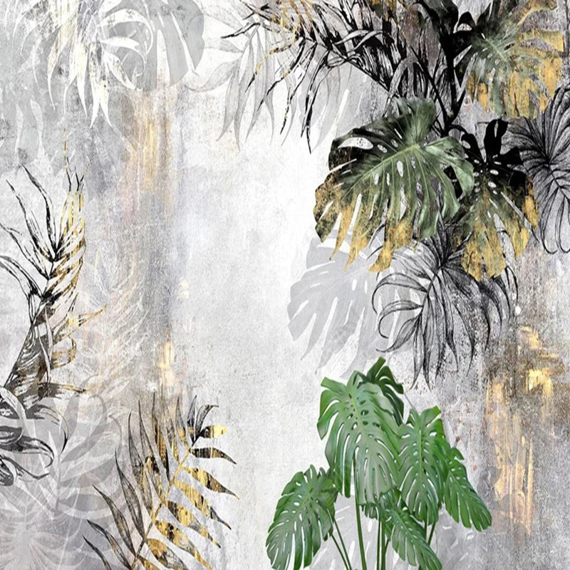 Custom Any Size Mural Wallpaper Modern 3D Tropical Rain Forest Leaves Fresco Living Room TV Sofa Background Wall Papel De Parede - Daisan Mart